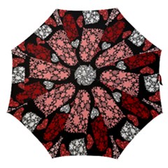 Floral Flower Heart Valentine Straight Umbrellas by Mariart