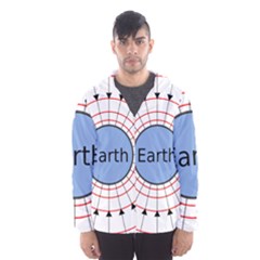 Magnetik Earth s Gravitational Line Triangle Hooded Wind Breaker (men) by Mariart