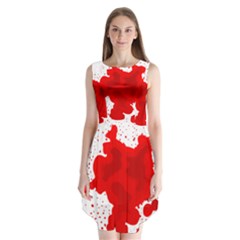 Red Blood Transparent Sleeveless Chiffon Dress   by Mariart