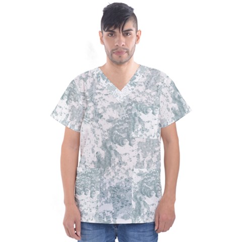 Countryblueandwhite Men s V-neck Scrub Top by digitaldivadesigns