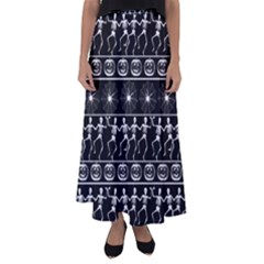 Halloween Pattern Flared Maxi Skirt by ValentinaDesign