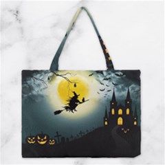 Halloween Landscape Medium Tote Bag by ValentinaDesign