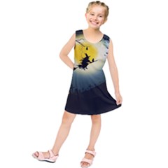 Halloween Landscape Kids  Tunic Dress by ValentinaDesign