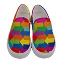 Arrow Rainbow Orange Blue Yellow Red Purple Green Women s Canvas Slip Ons View1