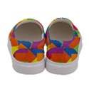 Arrow Rainbow Orange Blue Yellow Red Purple Green Women s Canvas Slip Ons View4