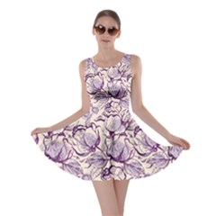 Vegetable Cabbage Purple Flower Skater Dress by Mariart