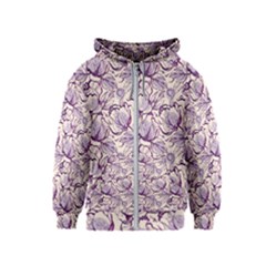 Vegetable Cabbage Purple Flower Kids  Zipper Hoodie by Mariart