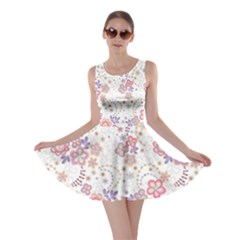 Flower Floral Sunflower Rose Purple Red Star Skater Dress by Mariart