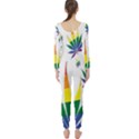 Marijuana Cannabis Rainbow Love Green Yellow Red White Leaf Long Sleeve Catsuit View2