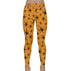 Pattern Halloween Black Spider Icreate Classic Yoga Leggings by iCreate