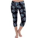 Pattern Halloween Zombies Brains Capri Yoga Leggings View1