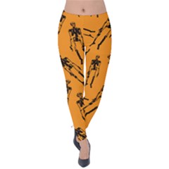 Halloween Skeletons  Velvet Leggings by iCreate