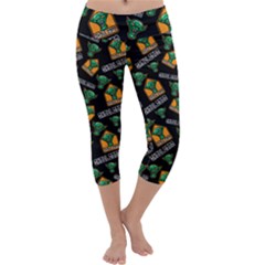 Halloween Ghoul Zone Icreate Capri Yoga Leggings by iCreate