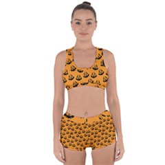 Halloween Jackolantern Pumpkins Icreate Racerback Boyleg Bikini Set by iCreate