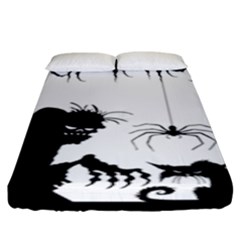 Halloween Fitted Sheet (king Size) by Valentinaart