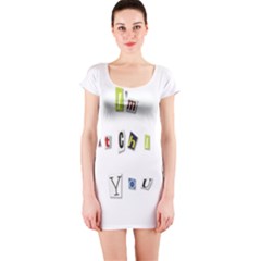 I Am Watching You Short Sleeve Bodycon Dress by Valentinaart