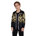 Golden Skull With Crow And Floral Elements Wind Breaker (Kids) View2