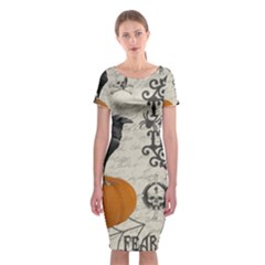 Vintage Halloween Classic Short Sleeve Midi Dress by Valentinaart