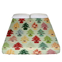 Christmas Tree Pattern Fitted Sheet (king Size) by Valentinaart