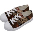 Awesome Creepy Skull With Rat And Wings Kids  Low Top Canvas Sneakers View2