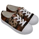 Awesome Creepy Skull With Rat And Wings Kids  Low Top Canvas Sneakers View3