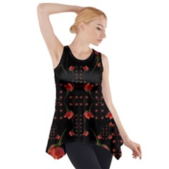 Roses From The Fantasy Garden Side Drop Tank Tunic by pepitasart