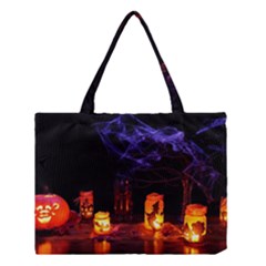 Awaiting Halloween Night Medium Tote Bag by gothicandhalloweenstore