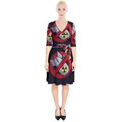 No Nuclear Weapons Wrap Up Cocktail Dress by Valentinaart