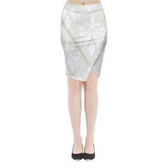 Fleur De Lis Midi Wrap Pencil Skirt by NouveauDesign