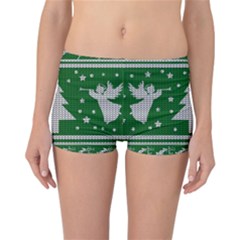 Ugly Christmas Sweater Reversible Boyleg Bikini Bottoms by Valentinaart