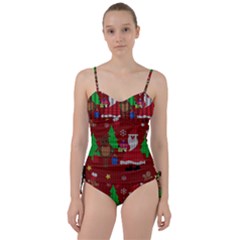 Ugly Christmas Sweater Sweetheart Tankini Set by Valentinaart