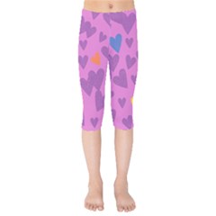 Hearts Kids Capri Leggings  by avandelforestdesigns2