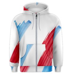 France Flag, Banner Watercolor Painting Art Men s Zipper Hoodie by picsaspassion