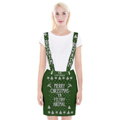 Ugly Christmas Sweater Braces Suspender Skirt by Valentinaart