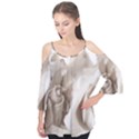 Vintage Rose Shabby Chic Background Flutter Tees View1