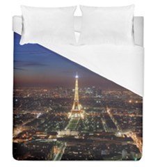 Paris At Night Duvet Cover (queen Size) by Celenk