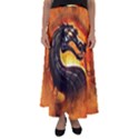 Dragon And Fire Flared Maxi Skirt View1