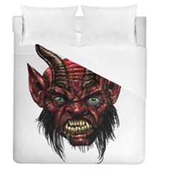 Krampus Devil Face Duvet Cover (queen Size) by Celenk