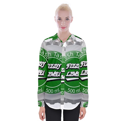 Fresh Taste Fizzy Lime Bottle Cap Womens Long Sleeve Shirt by Celenk