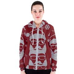 Ugly Christmas Sweater Women s Zipper Hoodie by Valentinaart