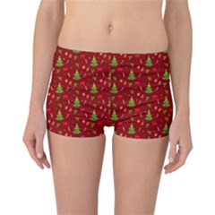 Christmas Pattern Reversible Boyleg Bikini Bottoms by Valentinaart