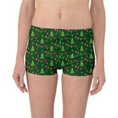 Christmas Pattern Reversible Boyleg Bikini Bottoms by Valentinaart