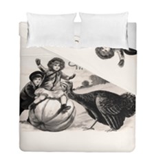 Vintage Thanksgiving Duvet Cover Double Side (full/ Double Size) by Valentinaart