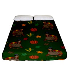 Thanksgiving Turkey  Fitted Sheet (king Size) by Valentinaart