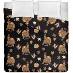 Thanksgiving Turkey  Duvet Cover Double Side (king Size) by Valentinaart