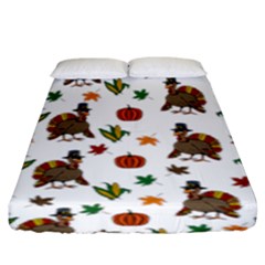 Thanksgiving Turkey  Fitted Sheet (king Size) by Valentinaart