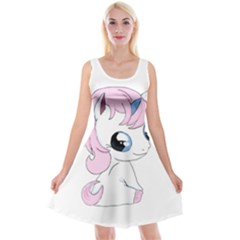 Baby Unicorn Reversible Velvet Sleeveless Dress by Valentinaart