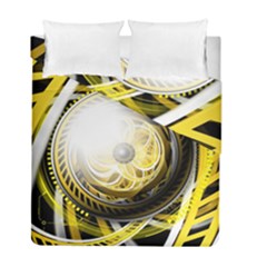 Incredible Eye Of A Yellow Construction Robot Duvet Cover Double Side (full/ Double Size) by jayaprime