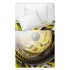 Incredible Eye Of A Yellow Construction Robot Duvet Cover Double Side (single Size) by jayaprime