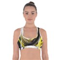 Incredible Eye of a Yellow Construction Robot Cross Back Sports Bra View1